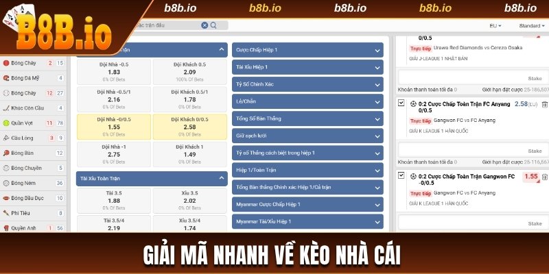 Giải mã nhanh về kèo nhà cái