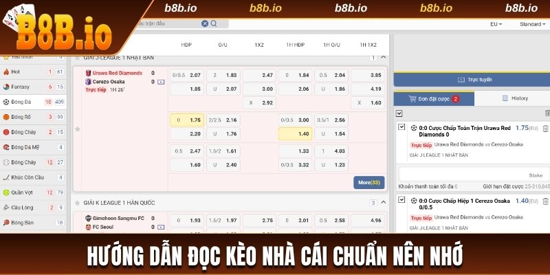 Hướng dẫn đọc kèo nhà cái chuẩn nên nhớ