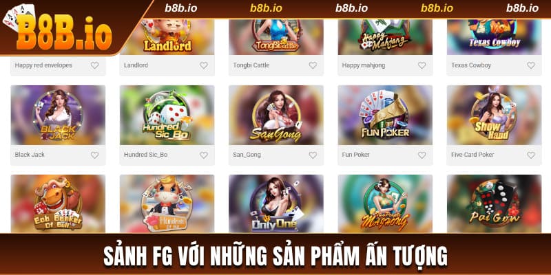 Sảnh FG với những sản phẩm ấn tượng