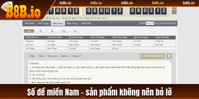Số đề miền Nam - sản phẩm quay số không nên bỏ lỡ